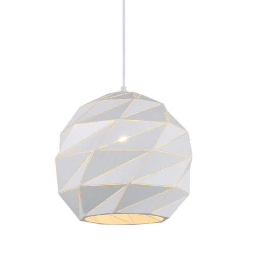 Pendant lamp Lux Palermo – modern pendant lamp in white and steel
