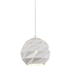 Pendant lamp Lux Palermo – modern pendant lamp in white and steel