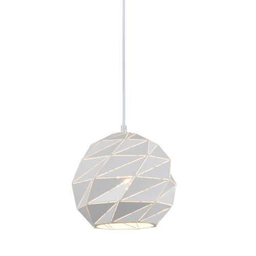 Pendant lamp Lux Palermo – modern pendant lamp in white and steel
