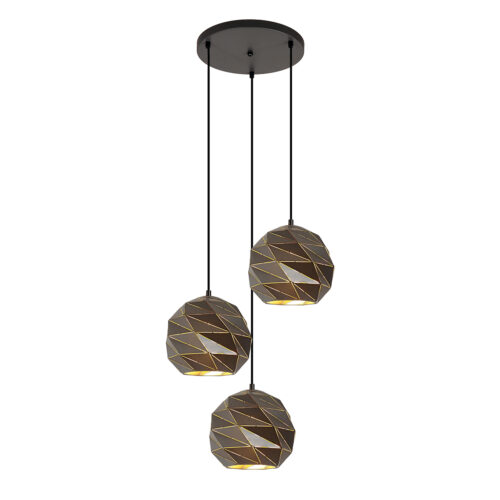 Pendant lamp Lux Palermo – modern pendant lamp in anthracitic and steel