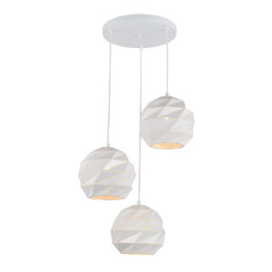 Pendant lamp Lux Palermo 40w – modern pendant lamp in white and steel