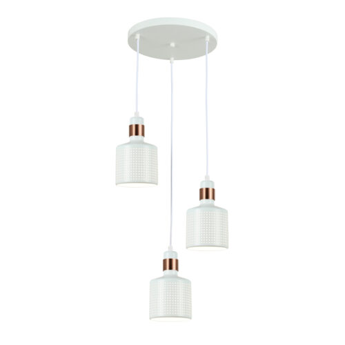 Pendant lamp Lux Restenza 40w – modern pendant lamp in white and steel