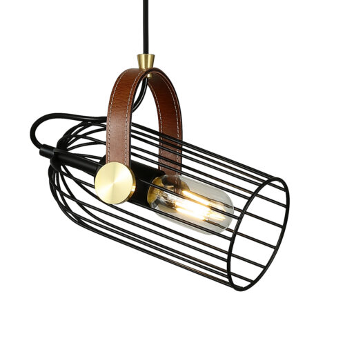 Pendant lamp Lux Antoin – modern pendant lamp in black and steel