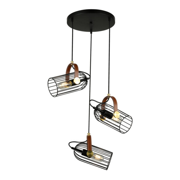 Pendant lamp Lux Antoin 40w – modern pendant lamp in black and steel