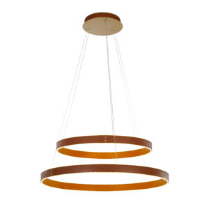 Pendant lamp Lux Manezia – modern pendant lamp in brown and aluminum