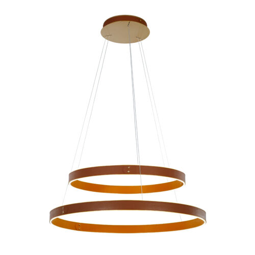 Pendant lamp Lux Manezia – modern pendant lamp in brown and aluminum