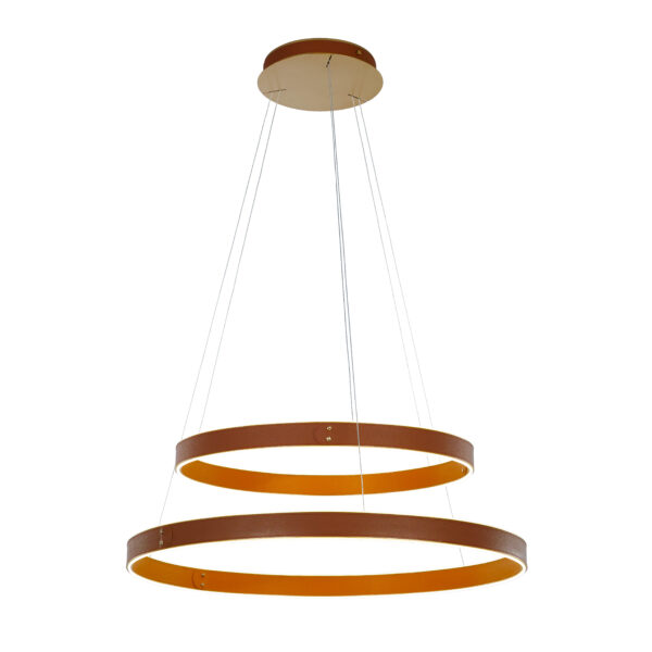 Pendant lamp Lux Manezia – modern pendant lamp in brown and aluminum