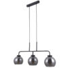 Pendant lamp Lux Poggi – modern pendant lamp in matt black and steel
