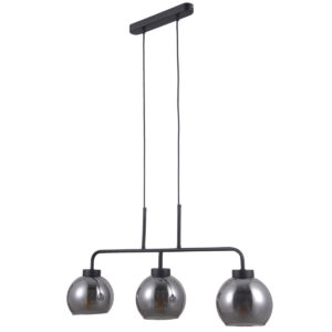 Pendant lamp Lux Poggi – modern pendant lamp in matt black and steel