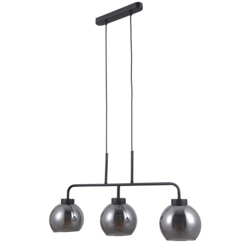 Pendant lamp Lux Poggi – modern pendant lamp in matt black and steel