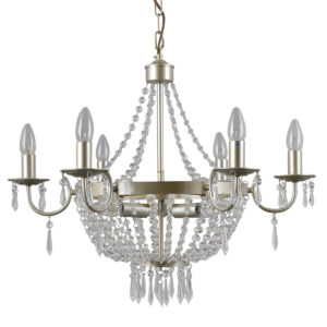 Pendant lamp Lux Cortina – modern pendant lamp in champagne and steel