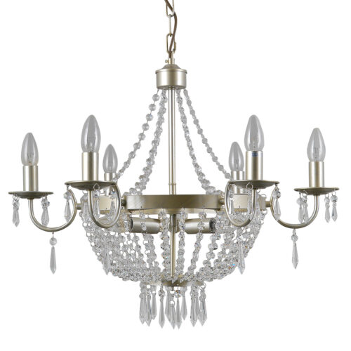 Pendant lamp Lux Cortina – modern pendant lamp in champagne and steel