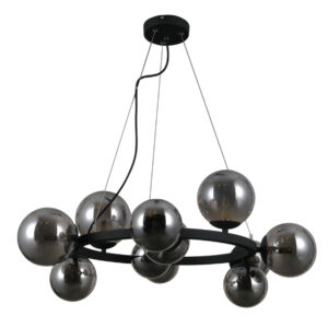 Pendant lamp Lux Montora – modern pendant lamp in satin black and steel