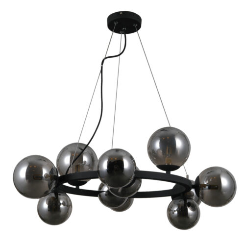 Pendant lamp Lux Montora – modern pendant lamp in satin black and steel