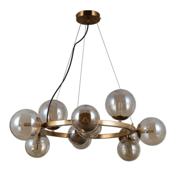 Pendant lamp Lux Montora 5w – modern pendant lamp in honey brass and steel