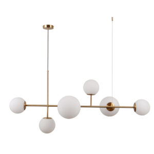 Pendant lamp Lux Vailante – modern pendant lamp in honey brass and steel