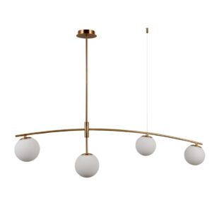 Pendant lamp Lux Senai – modern pendant lamp in honey brass and steel