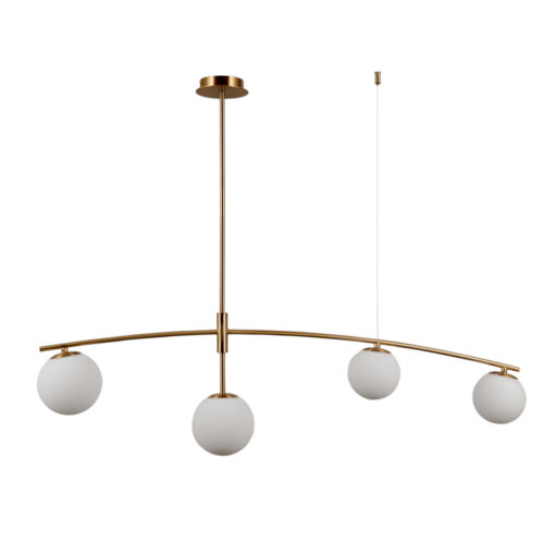 Pendant lamp Lux Senai – modern pendant lamp in honey brass and steel