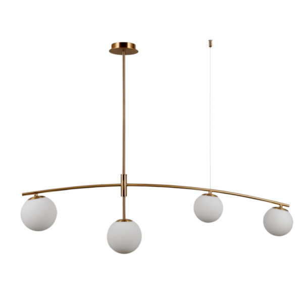 Pendant lamp Lux Senai – modern pendant lamp in honey brass and steel