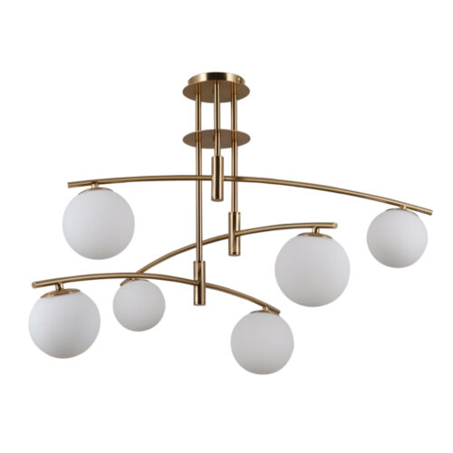 Pendant lamp Lux Senai – modern pendant lamp in honey brass and steel