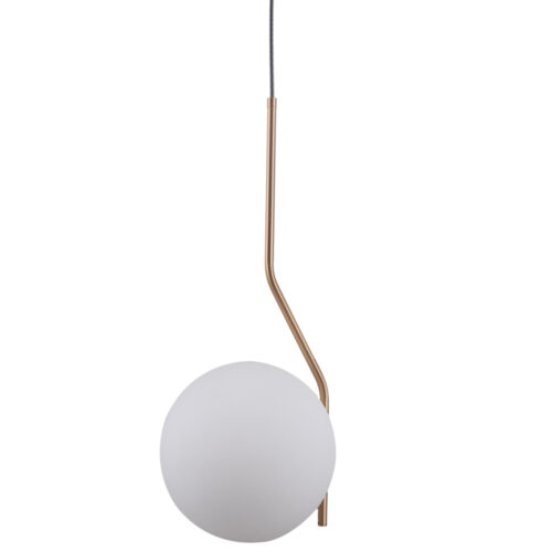 Pendant lamp Lux Carimi – modern pendant lamp in honey brass and steel