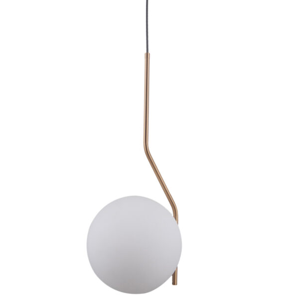 Pendant lamp Lux Carimi – modern pendant lamp in honey brass and steel