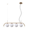 Pendant lamp Lux Carimi – modern pendant lamp in honey brass and steel