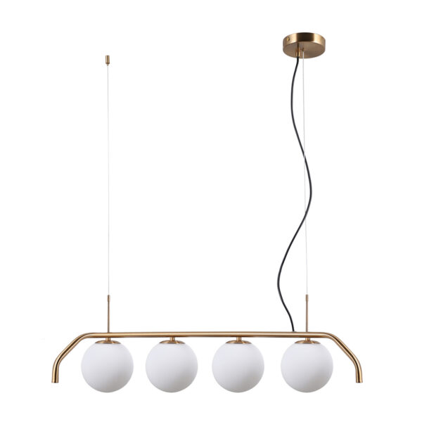 Pendant lamp Lux Carimi – modern pendant lamp in honey brass and steel