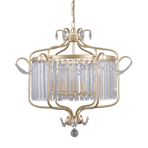 Pendant lamp Lux Rinaldo – modern pendant lamp in champagne gold and steel