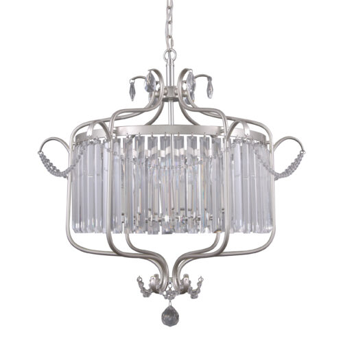 Pendant lamp Lux Rinaldo 40w – modern pendant lamp in champagne silver and steel