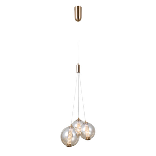 Pendant lamp Lux Butero 12w – modern pendant lamp in gold and aluminum