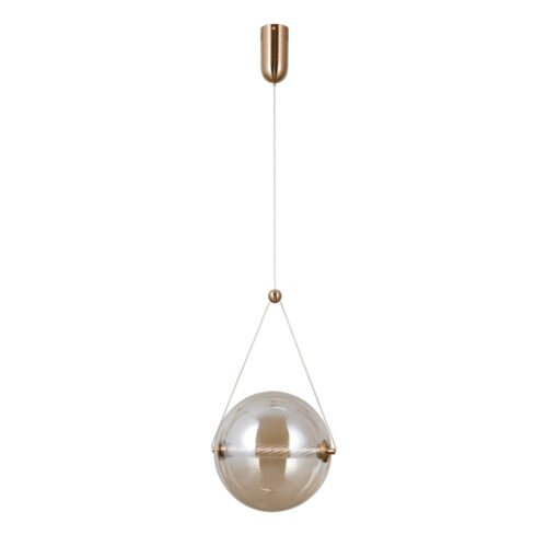 Pendant lamp Lux Rastia 12w – modern pendant lamp in gold and aluminum