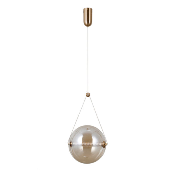 Pendant lamp Lux Rastia 12w – modern pendant lamp in gold and aluminum