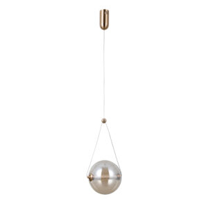Pendant lamp Lux Rastia 9W – modern pendant lamp in gold and aluminum