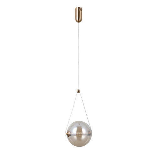 Pendant lamp Lux Rastia 9W – modern pendant lamp in gold and aluminum