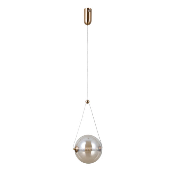 Pendant lamp Lux Rastia 9W – modern pendant lamp in gold and aluminum