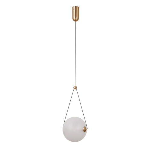 Pendant lamp Lux Rastia – modern pendant lamp in gold and aluminum