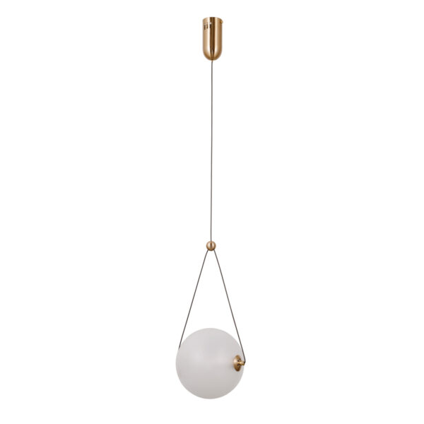 Pendant lamp Lux Rastia – modern pendant lamp in gold and aluminum