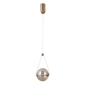 Pendant lamp Lux Rastia – modern pendant lamp in gold and aluminum