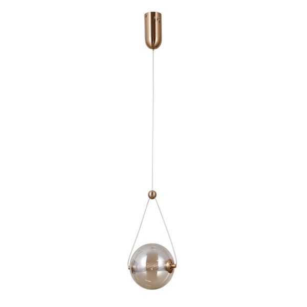 Pendant lamp Lux Rastia – modern pendant lamp in gold and aluminum