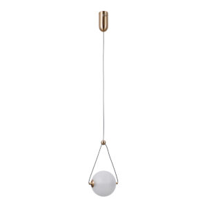Pendant lamp Lux Rastia 6w – modern pendant lamp in gold and aluminum
