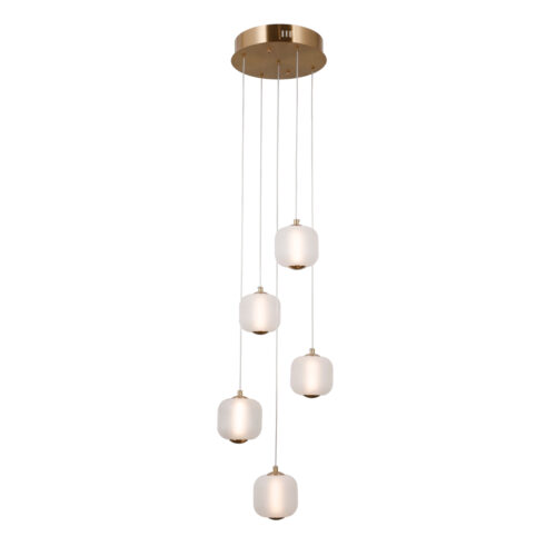 Pendant lamp Lux Ganti 12w – modern pendant lamp in gold and aluminum