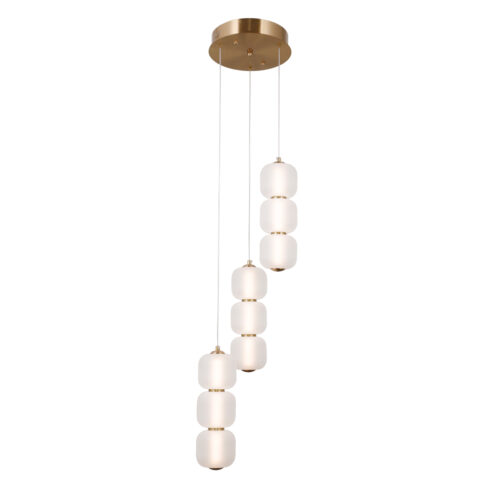 Pendant lamp Lux Ganti 20w – modern pendant lamp in gold and aluminum