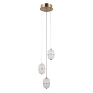 Pendant lamp Lux Alani 15w – modern pendant lamp in gold and aluminum