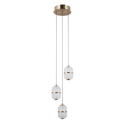 Pendant lamp Lux Alani 15w – modern pendant lamp in gold and aluminum