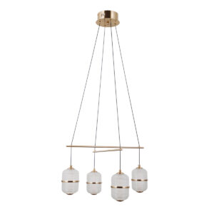 Pendant lamp Lux Alani 24w – modern pendant lamp in gold and aluminum