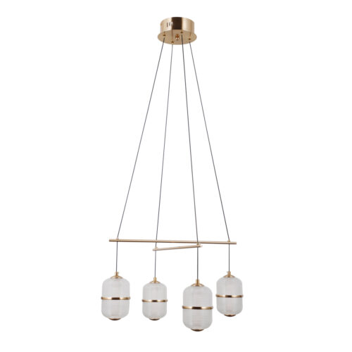 Pendant lamp Lux Alani 24w – modern pendant lamp in gold and aluminum