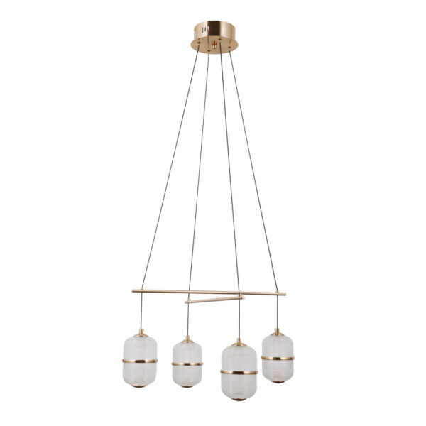 Pendant lamp Lux Alani 24w – modern pendant lamp in gold and aluminum