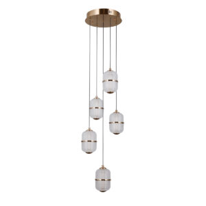 Pendant lamp Lux Alani 28w – modern pendant lamp in gold and aluminum