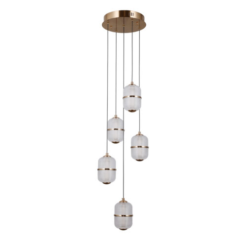 Pendant lamp Lux Alani 28w – modern pendant lamp in gold and aluminum